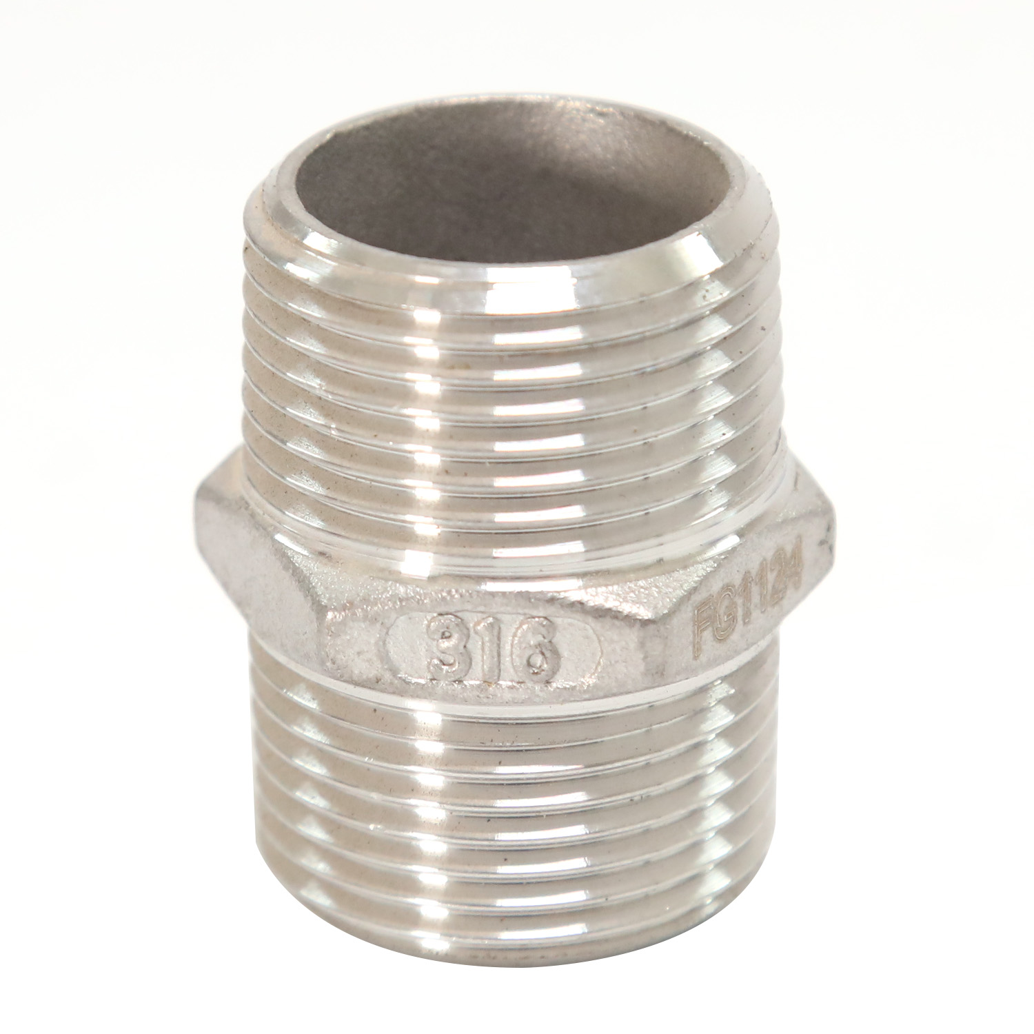 Stainless Steel Pipe Fitting Thread Screw Hex Nipple