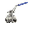 Stainless Steel 3 Way Ball Valve with High Mounting Pad