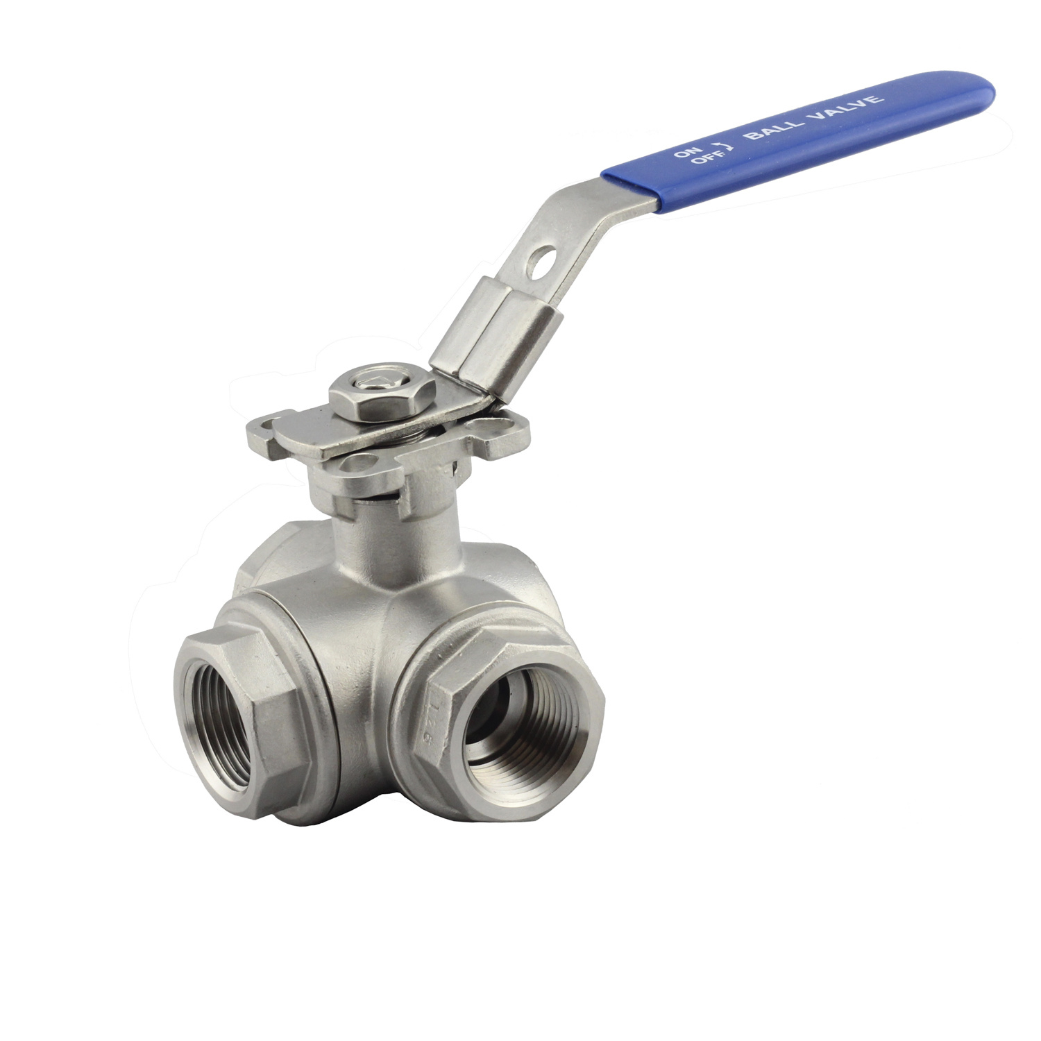 Stainless Steel Female Thread 3way Ball Valve with Handle
