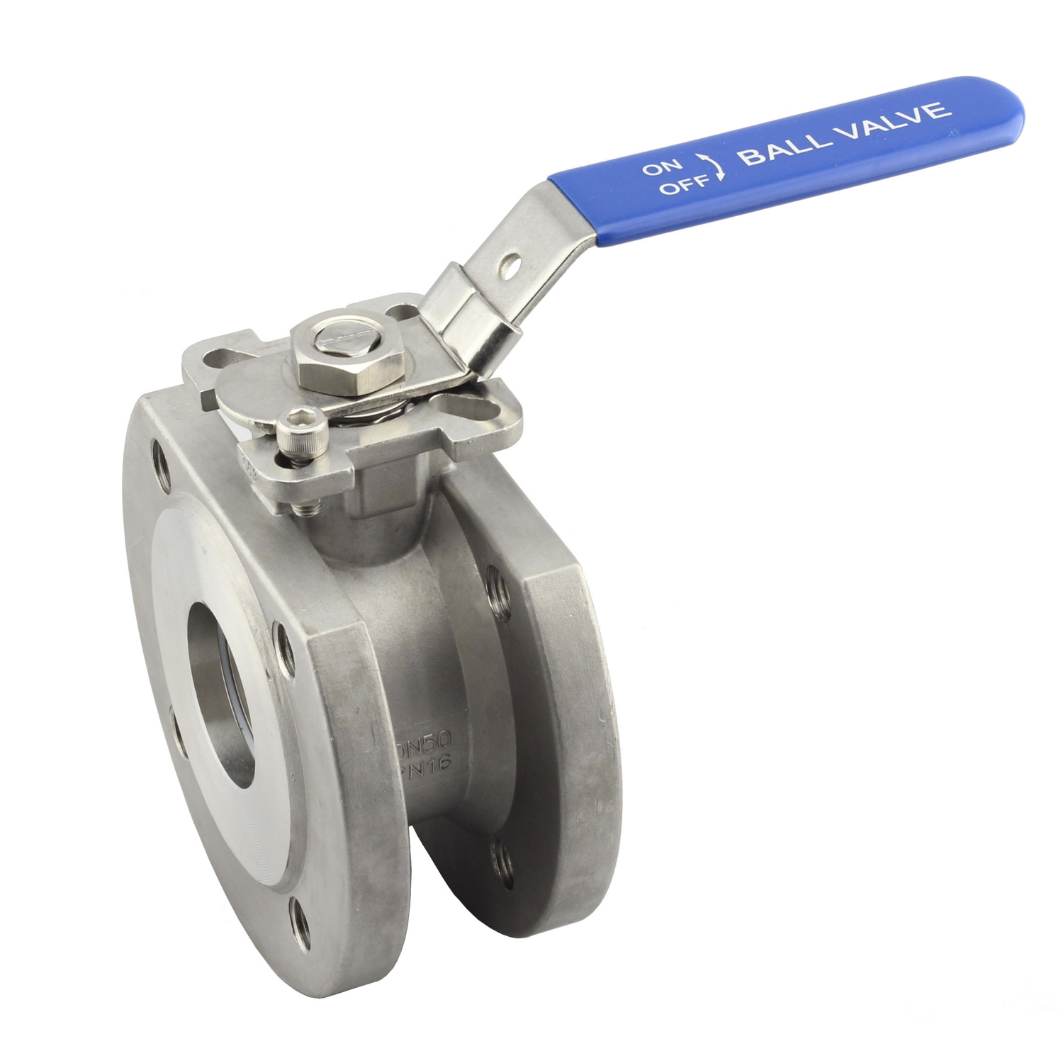 2PC Flanged Ball Valve Full Bore with Mounting Pad