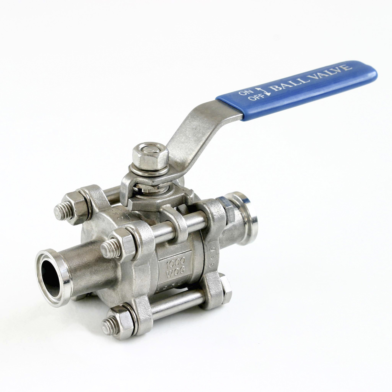 Stainless Steel BSP NPT Thread Screwed 3pc Ball Valve - Buy Ball Valve ...