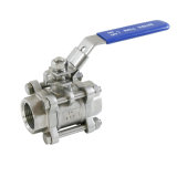 3PC Screw Thread Ends 1000 Wog Stainless Steel Ball Valve